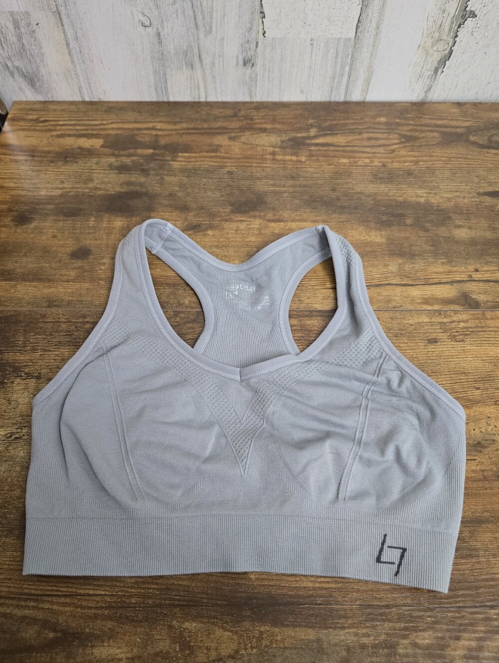 Sport Essentials Seamless Grey Sports Bra  Womens Size Medium